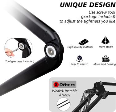 Тримач для мікрофона SUNMON для HyperX QuadCast та інших моделей, регульований, з адаптером 3/8' - 5/8'