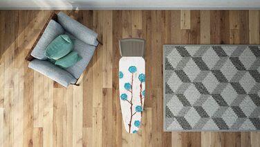 Чохол для прасування 140 x 55 см, блакитний, вовна, квіти, розмір XL