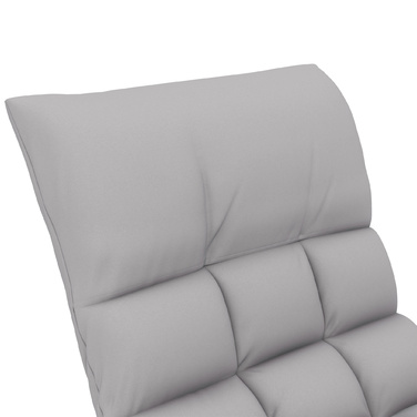 HOMCOM Rocking Chair with Adjustable Backrest & Footrest, Side Pocket, Microfiber Upholstery, Metal Frame, Grey