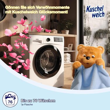 Кондиціонер для білизни Kuschelweich Sanft und Mild (Свіжість), 6 x 2 л (на 456 прань), гіпоалергенний, без мікропластику
