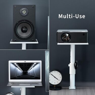 Кріплення для акустики VIVO: універсальні підставки для колонок, 2 шт., білі, регулювання висоти та нахилу