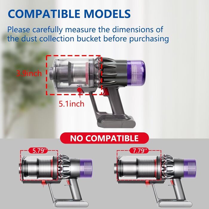 Контейнер для пилу сумісний з Dyson V12 Slim, V12 Detect Slim, V10 Digital Slim, SV18, SV20. Замінна частина для пилососа Dyson, артикул 965272-01