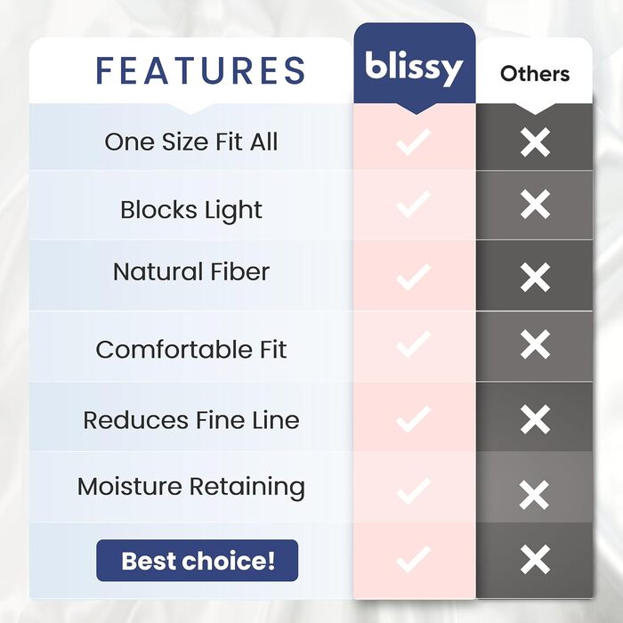 Шовкова маска для сну Blissy – повне затемнення, 100% шовк марука, 22 Momme, 6a, для жінок та чоловіків, золота