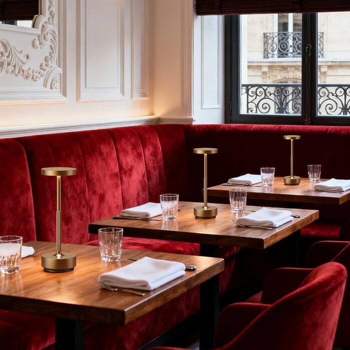 Настільна лампа бездротова LED зовнішня IP54 5000mAh акумуляторна кемпінгова настільна лампа з сенсорним димером, 3 кольори світла (2 Титан)