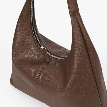 Сумка GSenhui Hobo з м'якої шкіри: вінтажна жіноча сумка-тоут на плече, однотонна, колір кава