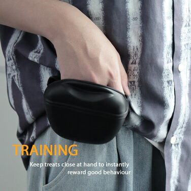 Силіконові мішечки для корму собак, з магнітною застібкою, для прогулянок та тренувань на вулиці (1 шт, чорний)