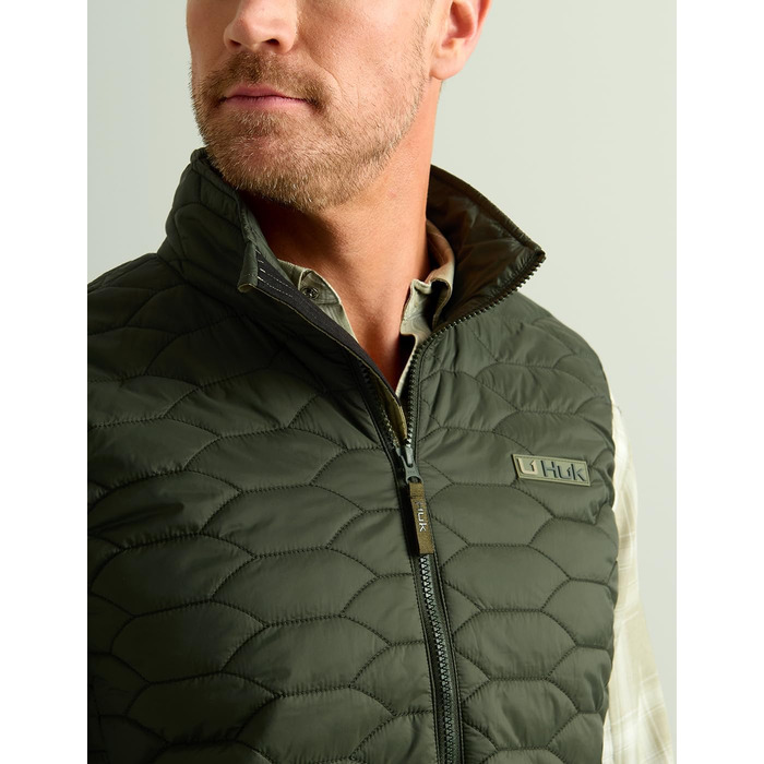 Жилет HUK Scale для чоловіків, утеплений, з DWR просоченням, для риболовлі (XXL, Zypressenlandung)