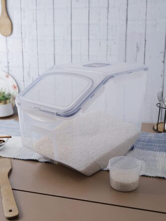 LocknLock Küchen Caddy 12L: Контейнер для зберігання продуктів з кришкою-клапаном | 35 x 23 x 27 см