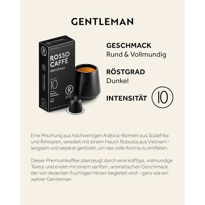 Капсули кави ROSSO CAFFÈ Nespresso 'Extra Dark', 120 шт. - 3 преміум-суміші, сумісні з Nespresso