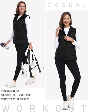 Легка жіноча жилетка MoFiz без рукавів: ідеальна для активного відпочинку, туризму та подорожей. Чорний колір, розмір M