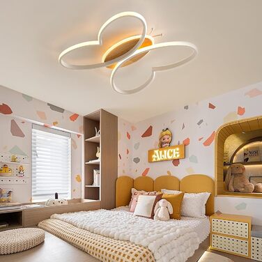 LED Ceiling Light for Kids' Room Lamp Ceiling, Dimmable Kids' Room Ceiling Lamp with Remote Control, 32W Kids' Room Ceiling Light Cloud for Living Room, Bedroom (48cm, Warm White Dimmable)