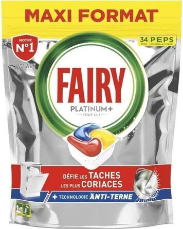 Таблетки для посудомийних машин Fairy Platinum All-in-One, лимон, 100 капсул, економ-упаковка