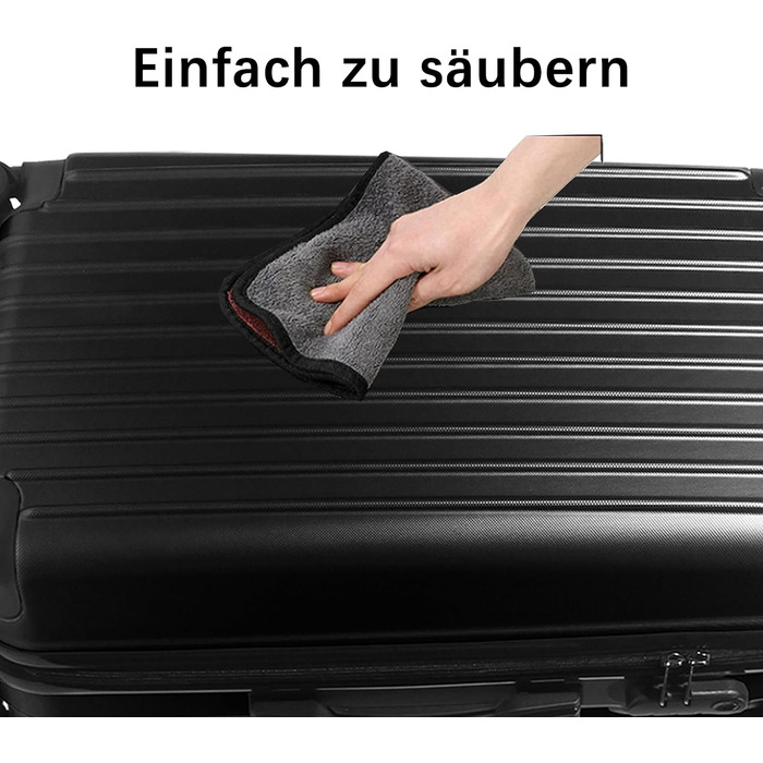 Hippo Carry-on Luggage Suitcase Travel Suitcase with Wheels Trolley Carry-on Trolley Rolling Suitcase Security Lock Airline-compatible Carry-on 4 Wheels ( :37 * 23 * 57c) (Set, Silver)