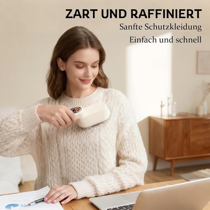 Електрична машинка для видалення ворсу OKYUK з подвійним лезом та LED-дисплеєм – для одягу та меблів, швидко та ефективно, з набором змінних лез