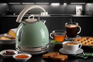 Ariete Vintage Electric Kettle 1.7L, 2000W - Green