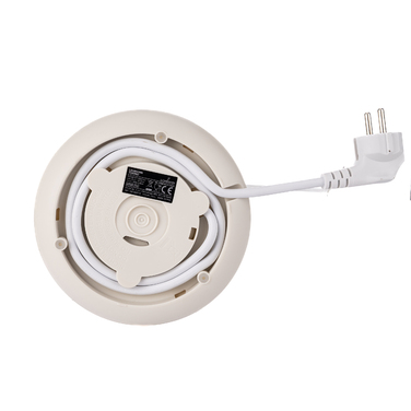 Електричний чайник Lehmann Torino 2200W, 1.5л, сталевий, білий, з LED-підсвіткою та регулюванням температури