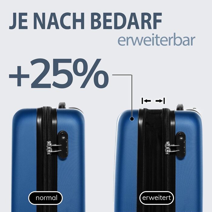 Набір валіз FERGÉ 3 шт. з жорстким корпусом, розширюваний, Toulouse (ручна поклажа, L, XL), валіза на коліщатках, 4 колеса, 100% ABS, рожевий (3 шт., Royal-blue)