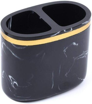 Набір аксесуарів для ванної кімнати, 5 шт., чорний, люкс, мармуровий малюнок, зубна щітка, дозатор мила, стакан, мильниця