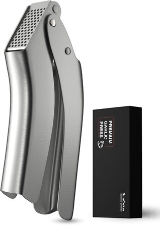 Преміум-прес для часнику з нержавіючої сталі EN 1.4301 – не потребує очищення, придатний для миття в посудомийній машині, інтегрований дизайн, легко чистити, 5 років гарантії