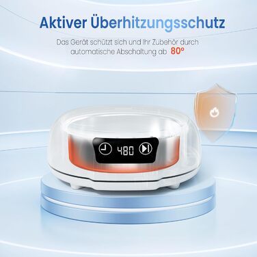 Ультразвуковий очищувач Kunphy 700мл: для годинників, ювелірних виробів, монет, бритв. 48 кГц, 3 програми