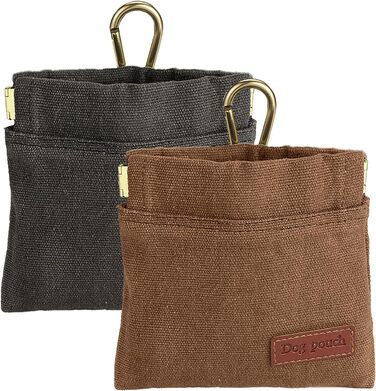 Сумки для дресирування собак Leckerlibeutel, 2 шт., для винагороди, портативні, для цуценят, з автоматичним закриттям, для прогулянок, поведінкова корекція, для подорожей, сіро-зелені