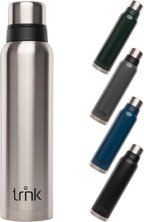 Термос Outdoor Polar 2 - 1600 мл, нержавіюча сталь, BPA-free, зберігає тепло 40 годин, 2 кришки-чашки, для посудомийної машини (лісовий зелений, штормовий срібло)
