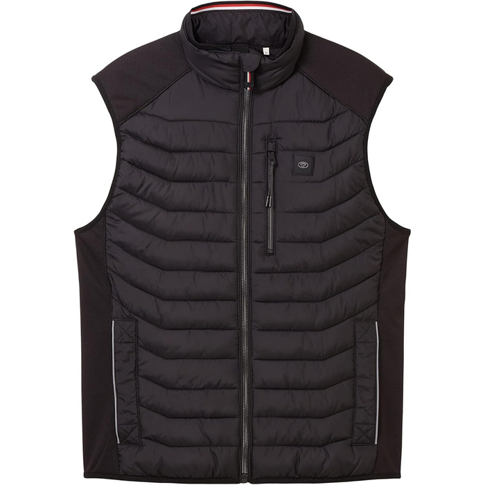 Жилет чоловічий гібридний степеневий TOM TAIOR з коміром, артикул 19168, колір Black (XXL)