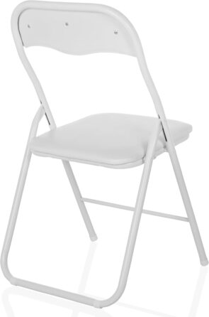 Складний офісний стілець hjh OFFICE 803002 TUDELA, білий, м'який, PVC, до 130 кг