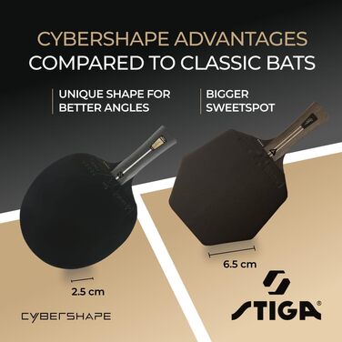 Турнік для настільного тенісу STIGA Cybershape Future Truls Möregårdh, 3 зірки, шестигранна форма, чорний