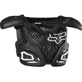 Дитячий захист грудей Fox Racing Youth R3 для мотокросу, унісекс, легкий, з сумісністю з шийним захистом, не ковзає, чорний, універсальний розмір