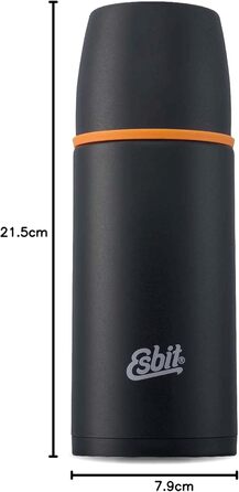 Термос Esbit Classic 1л з двома чашками - термофляга з нержавіючої сталі, чорна, витримує гаряче та холодне, витоки виключено