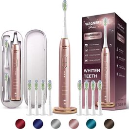 Електрична зубна щітка Wagner Stern IntelliBrush Series Whitening з датчиком тиску. 4 режими чищення, 3 інтенсивності, 8 насадок, етиуі Rose Blush