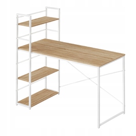 Прямокутний письмовий стіл MUFART 120 x 44 x 120 см, білий / дуб сонома