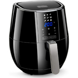 Фритюрниця BLACK+DECKER BXAF6500E, 1600W, 3.5л, 8 програм, з вікном, 80-220ºC