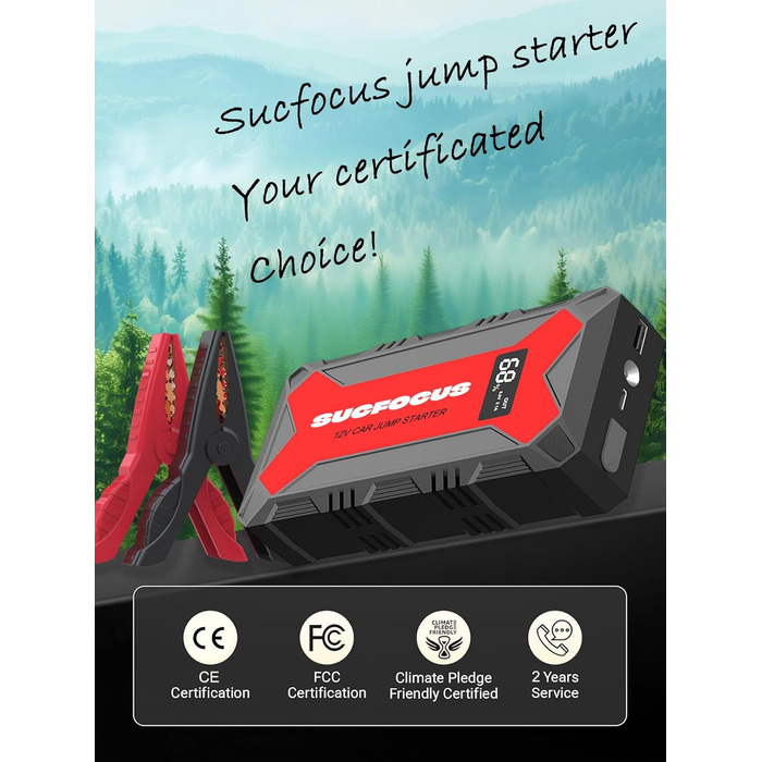 Powerbank для автомобіля Starthilfe 4000A: Зарядний пристрій для авто 12V (до 9L бензин/8.5L дизель) з LED-ліхтариком та USB 3.0