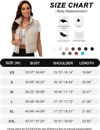 Жіноча жилетка Fengbay Reitweste: безрукавна, з коміром-стійкою, легка, стьобана, утеплена, для осені та зими, кольоро хакі, розмір M