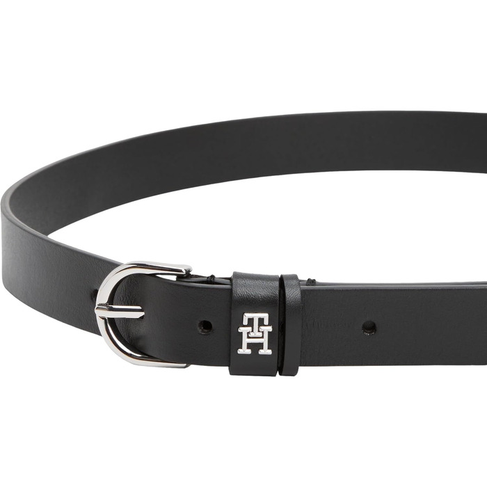 Ремінь жіночий Tommy Hilfiger Essential Effortless 2.5 см шкіряний чорний 85