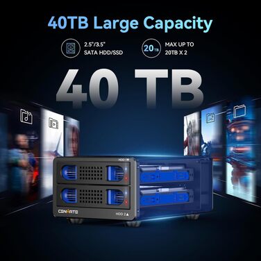 Зовнішній RAID корпус для 2 HDD/SSD дисків 2.5/3.5