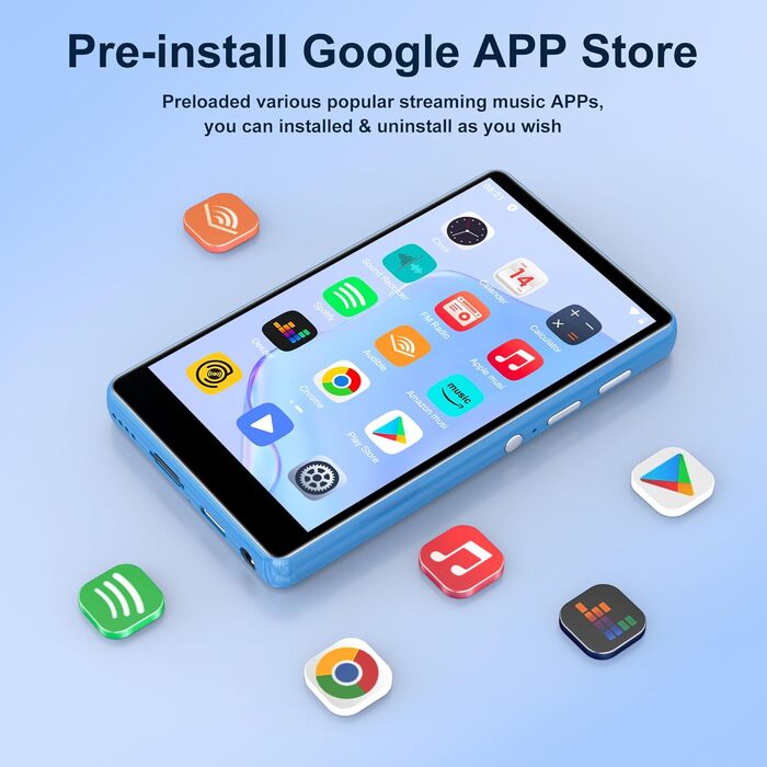 MP3 плеєр SWOFY 80GB з Bluetooth, WiFi, сенсорним екраном 4.0