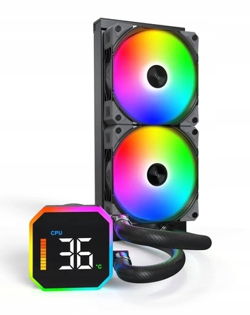 Система рідинного охолодження Montech HyperFlow Digital 240 Black AIO