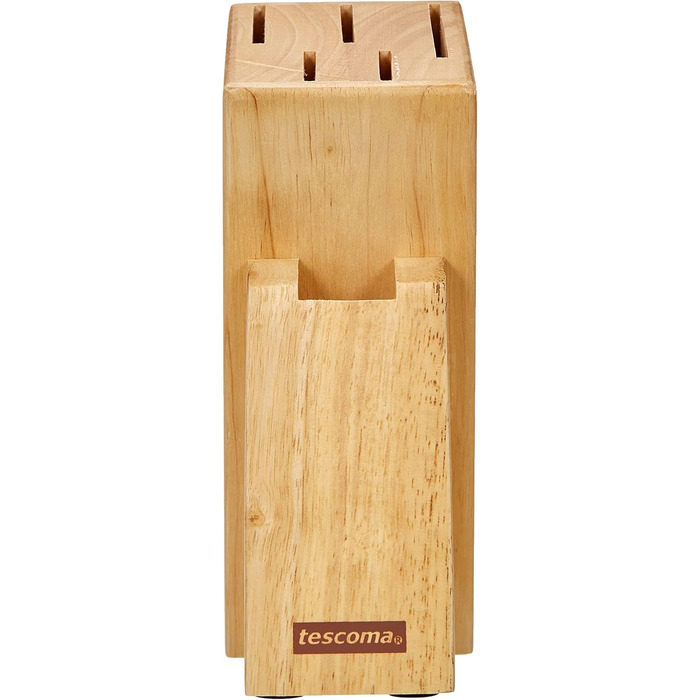 Набір для ножів і ножиць Tescoma, дерев'яний блок, 16x8x21 см, бежевий