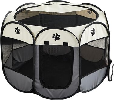 Клітка-вигул для цуценят 91x91x58 см, складана переносна клітка для тварин, для собак, кроликів, морських свинок, котів, для дому та відпочинку на природі