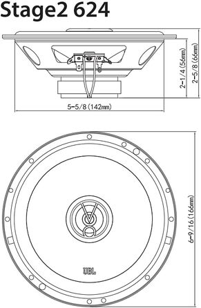 JBL Stage2 624 автомобільні 2-смугові динаміки Harman Kardon, 240 Вт, комплект колонок 16-17 см