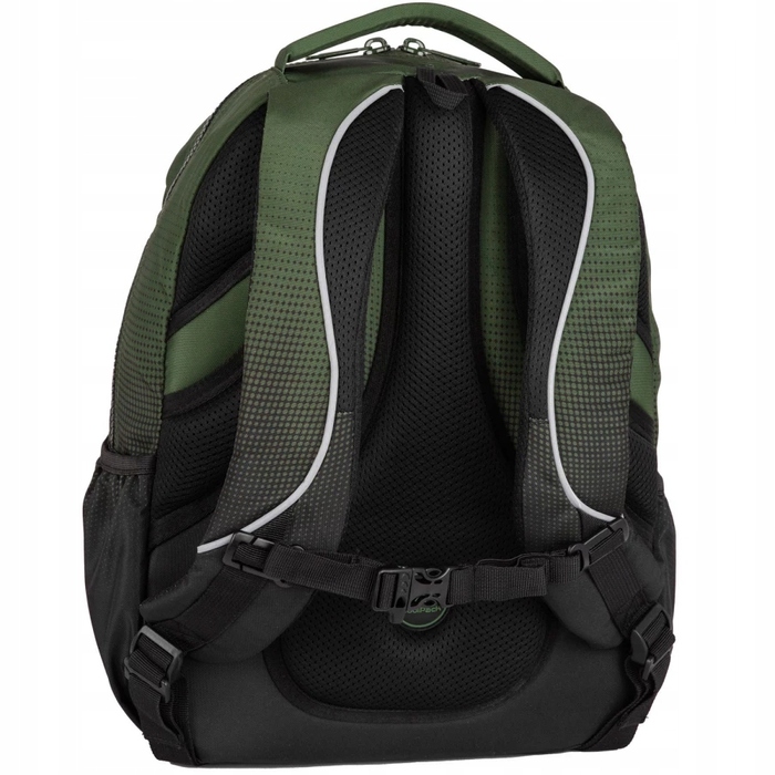 Багатовідсінковий шкільний рюкзак CoolPack, чорний з зеленим, 29 л