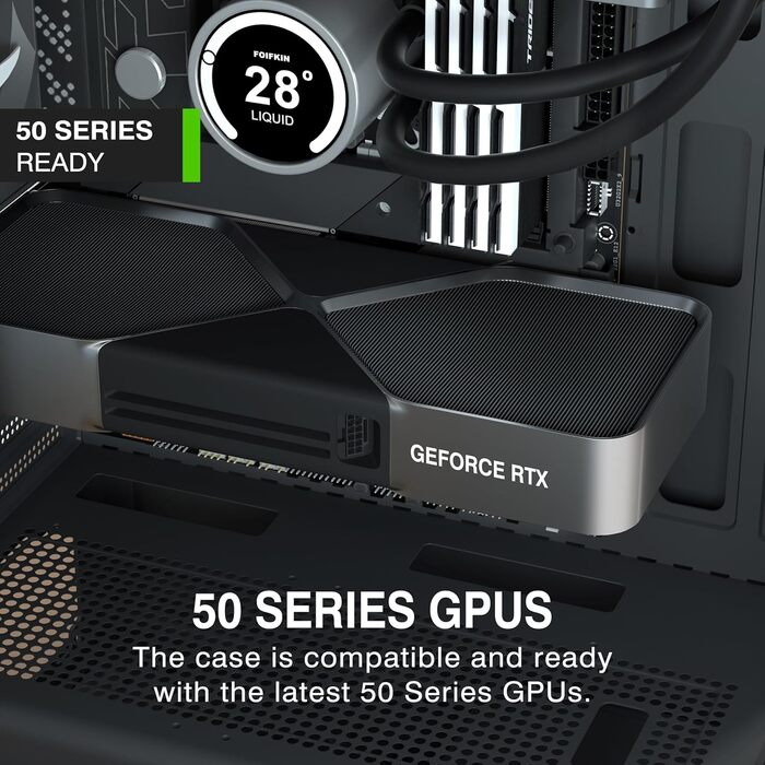 Корпус для ПК FOIFKIN з дерев'яною передньою панеллю з горіха, 4 PWM ARGB вентилятори, ATX Mid-Tower, USB Type-C, (M1, Білий)