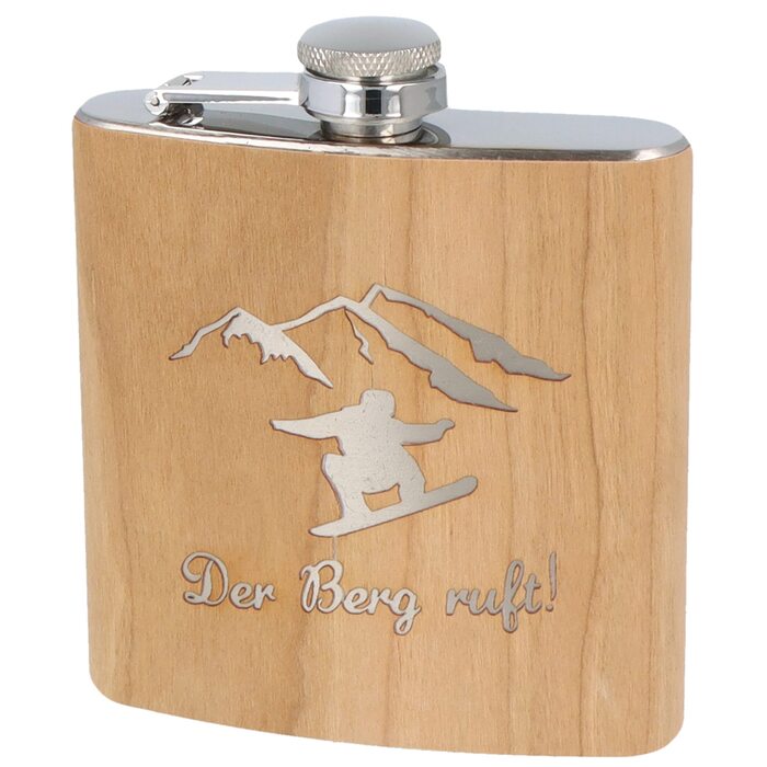 Фляга з нержавіючої сталі з гравіюванням - Оригінальний подарунок для любителів гірськолижного спорту та сноубордингу | Ідеально для афтескі та зимових пригод