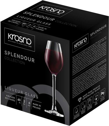Набір келихів для шампанського Krosno Champagnergläser Set (6 шт.) 210 мл, Splendour, скло без свинцю, елегантний дизайн, для шампанського, просекко, святкові події