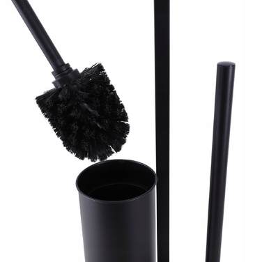 Підставка для туалетного паперу з тримачем та йоржиком для унітаза, чорна, стиль лофт, Yoka Home