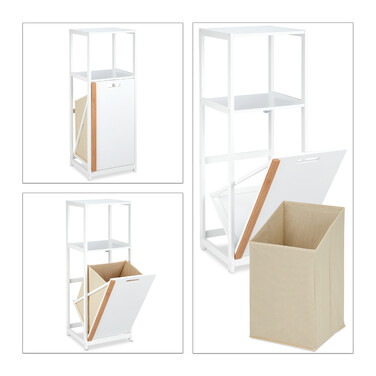 Relaxdays Laundry Basket with Shelf