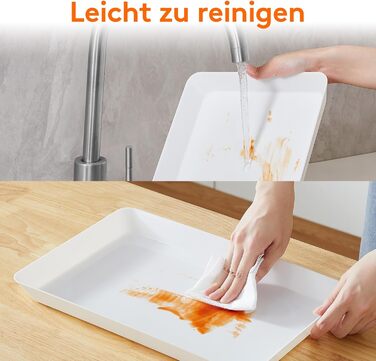 Набір сервірувальних тарілок Lifewit, 4 шт., 36.7 x 24 см, BPA-free, для буфетів, свят, пікніків, сніданків та закусок, білий